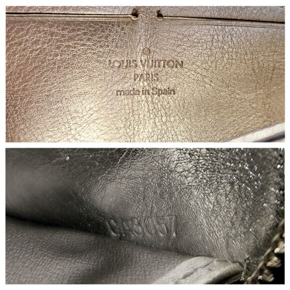 Louis Vuitton (Authentic) Silver Metallic Suhali Long Zippy Wallet w/ Dust Cover - Picture 9 of 10
